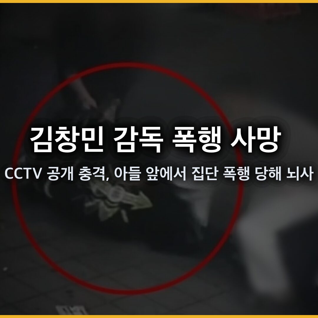 김창민 감독 폭행 사망 CCTV 공개 충격, 아들 앞에서 집단 폭행 당해 뇌사