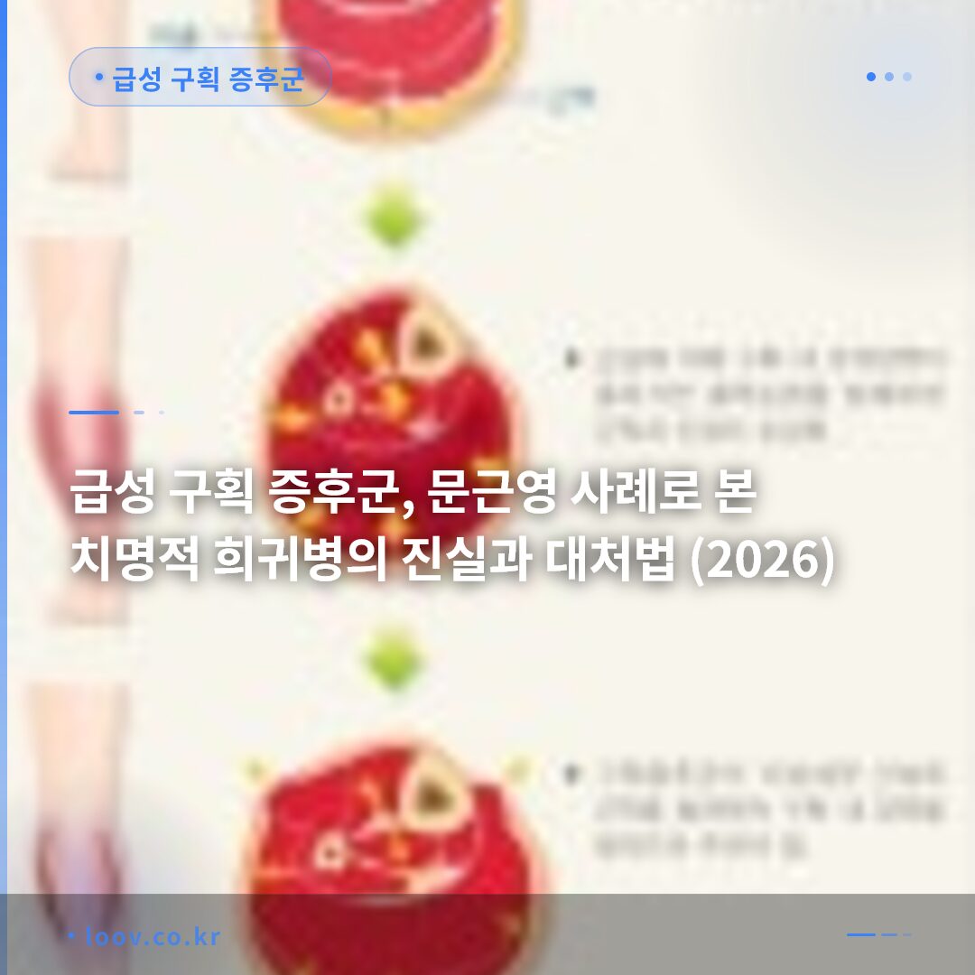 급성 구획 증후군, 문근영 사례로 본 치명적 희귀병의 진실과 대처법 (2026)