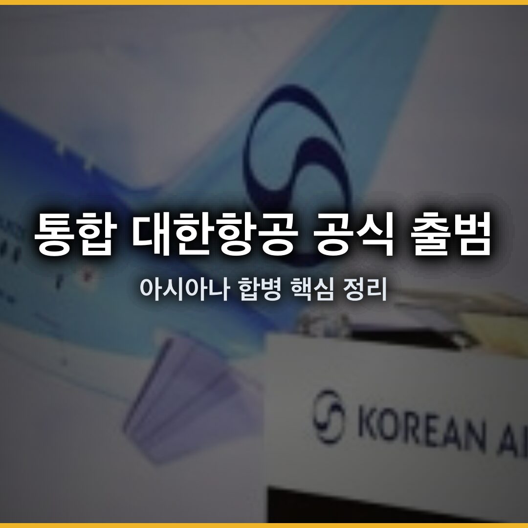 통합 대한항공 12월 17일 공식 출범! 아시아나 합병 핵심 정리