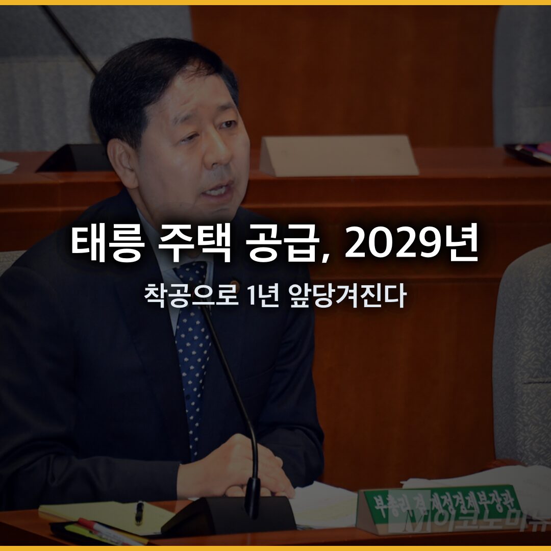 태릉 주택 공급, 2029년 착공으로 1년 앞당겨진다