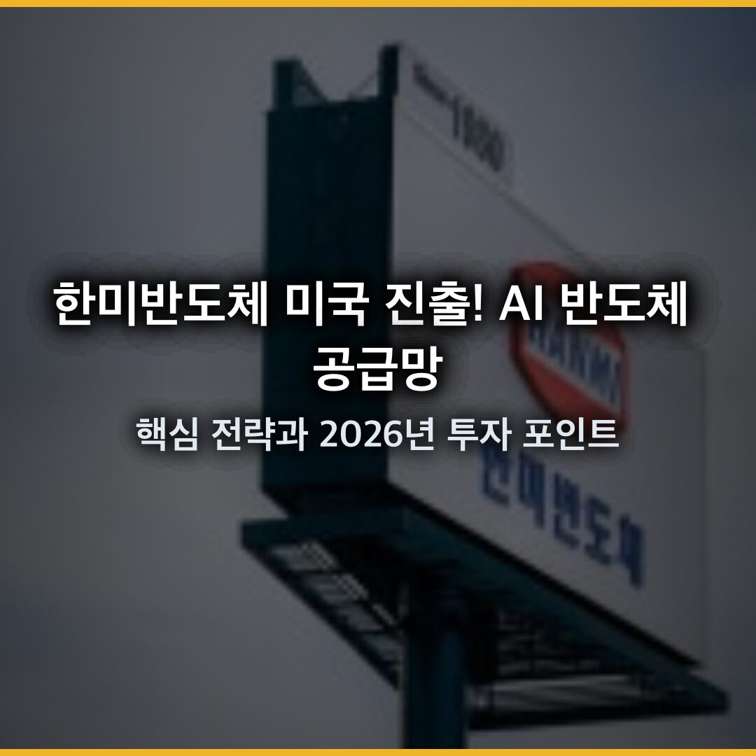 **한미반도체 미국 진출! AI 반도체 공급망 정복의 핵심 전략과 2026년 투자 포인트**