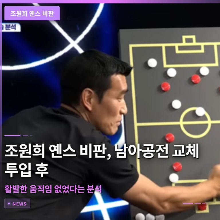 조원희 옌스 비판, 남아공전 교체 투입 후 활발한 움직임 없었다는 분석