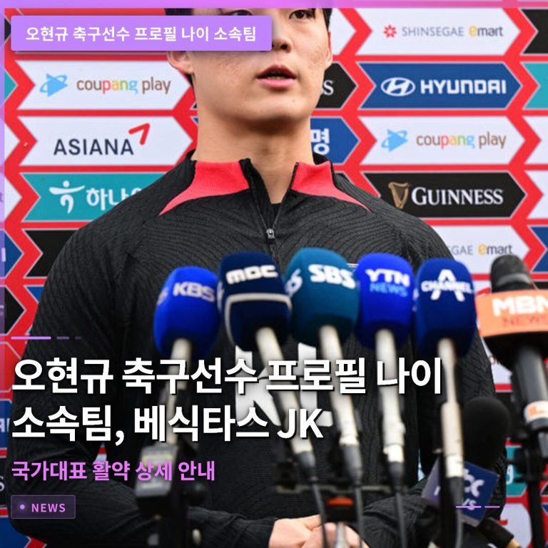 오현규 축구선수 프로필 나이 소속팀, 베식타스 JK와 국가대표 활약 상세 안내