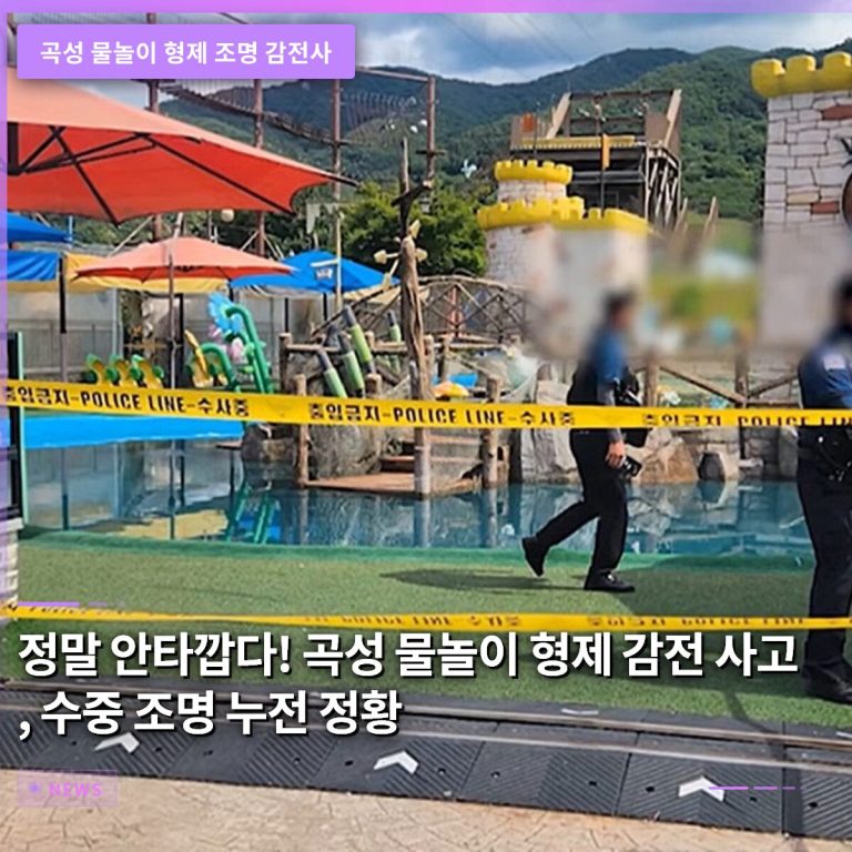 곡성 물놀이 형제 감전 사고, 수심 25cm에서 동시에 의식상실…수중 조명 누전 정황