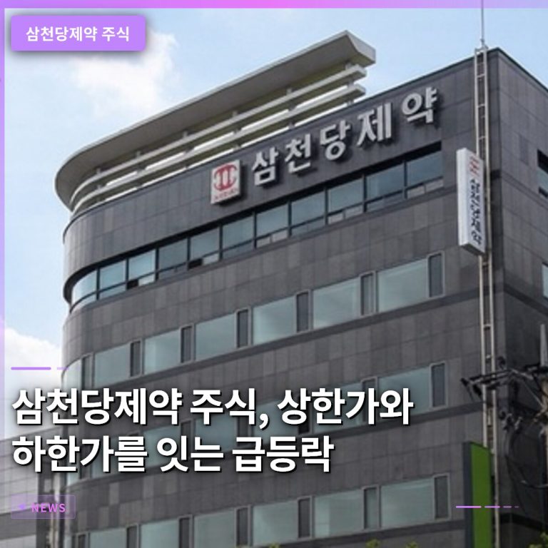 삼천당제약 주식, 상한가와 하한가를 잇는 급등락의 비밀 6페이지로 짜리 차트분석