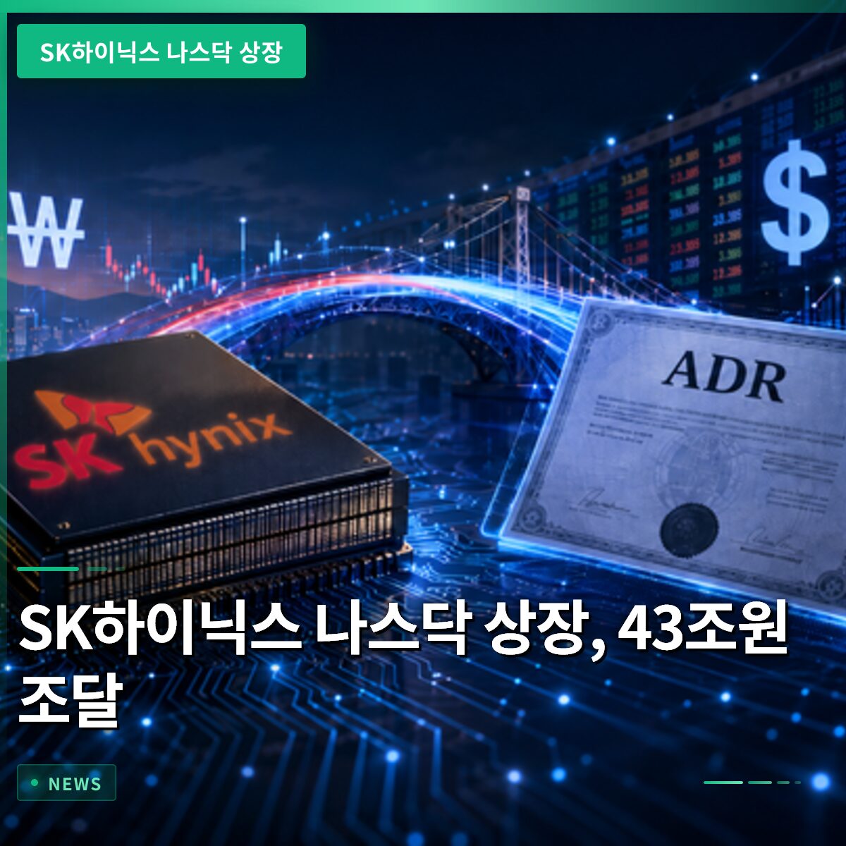 SK하이닉스 나스닥 상장, 43조원 조달 길 열려