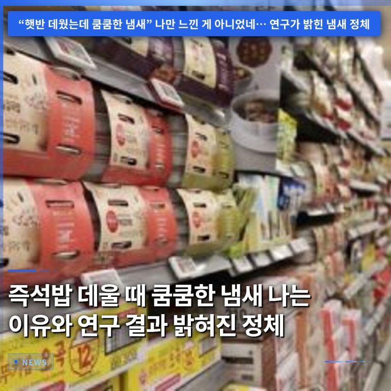 즉석밥 데울 때 쿰쿰한 냄새 나는 이유와 연구 결과 밝혀진 정체