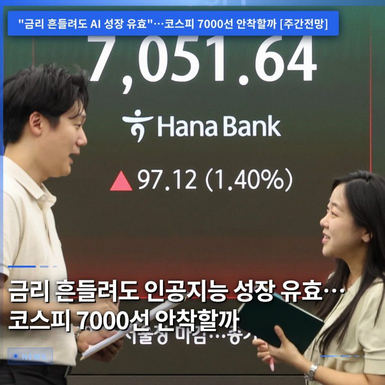 금리 흔들려도 인공지능 성장 유효…코스피 7000선 안착할까