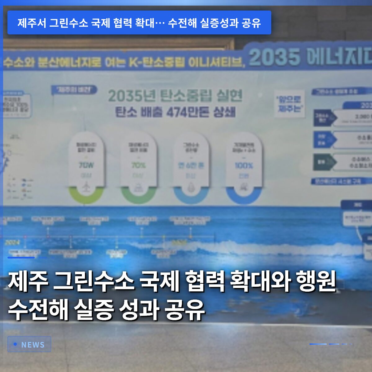 제주 그린수소 국제 협력 확대와 행원 수전해 실증 성과 공유