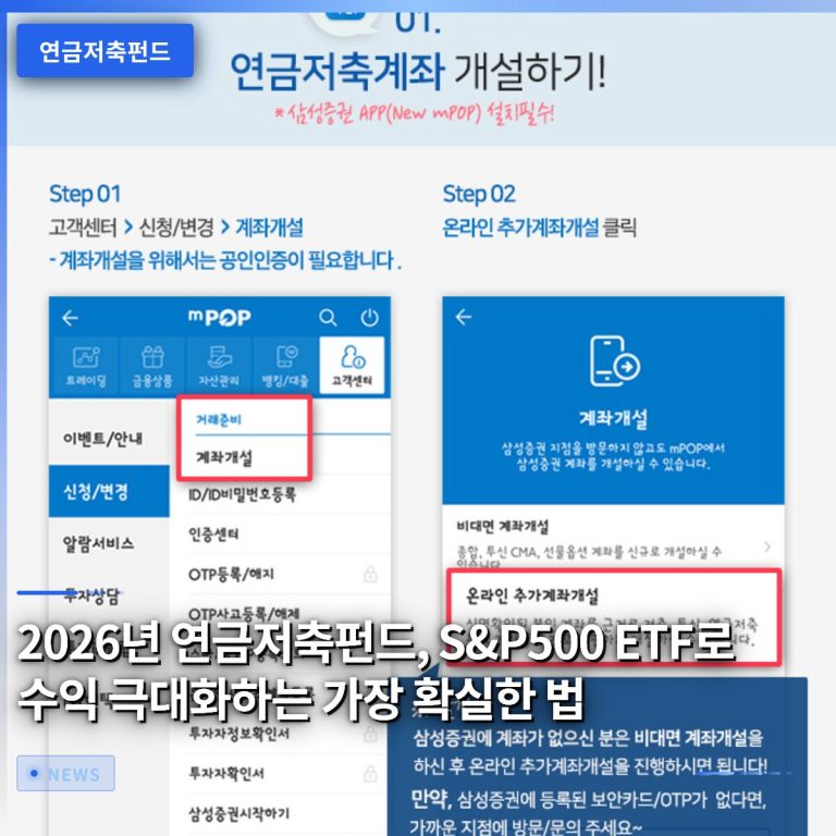 2026년 연금저축펀드, S&P500 ETF로 수익 극대화하는 가장 확실한 법