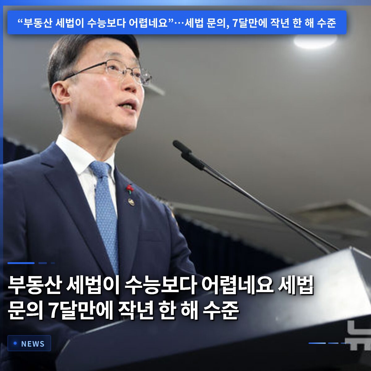부동산 세법이 수능보다 어렵네요 세법 문의 7달만에 작년 한 해 수준