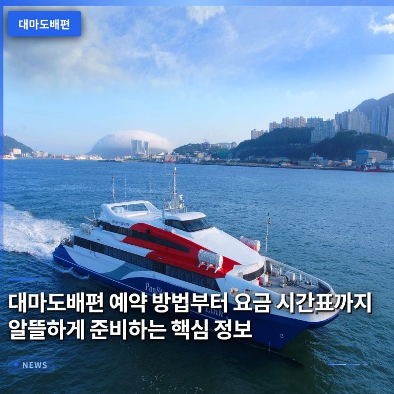 대마도배편 예약 방법부터 요금 시간표까지 알뜰하게 준비하는 핵심 정보