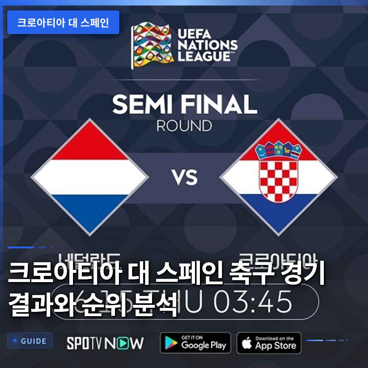 크로아티아 대 스페인 축구 경기 결과와 순위 분석