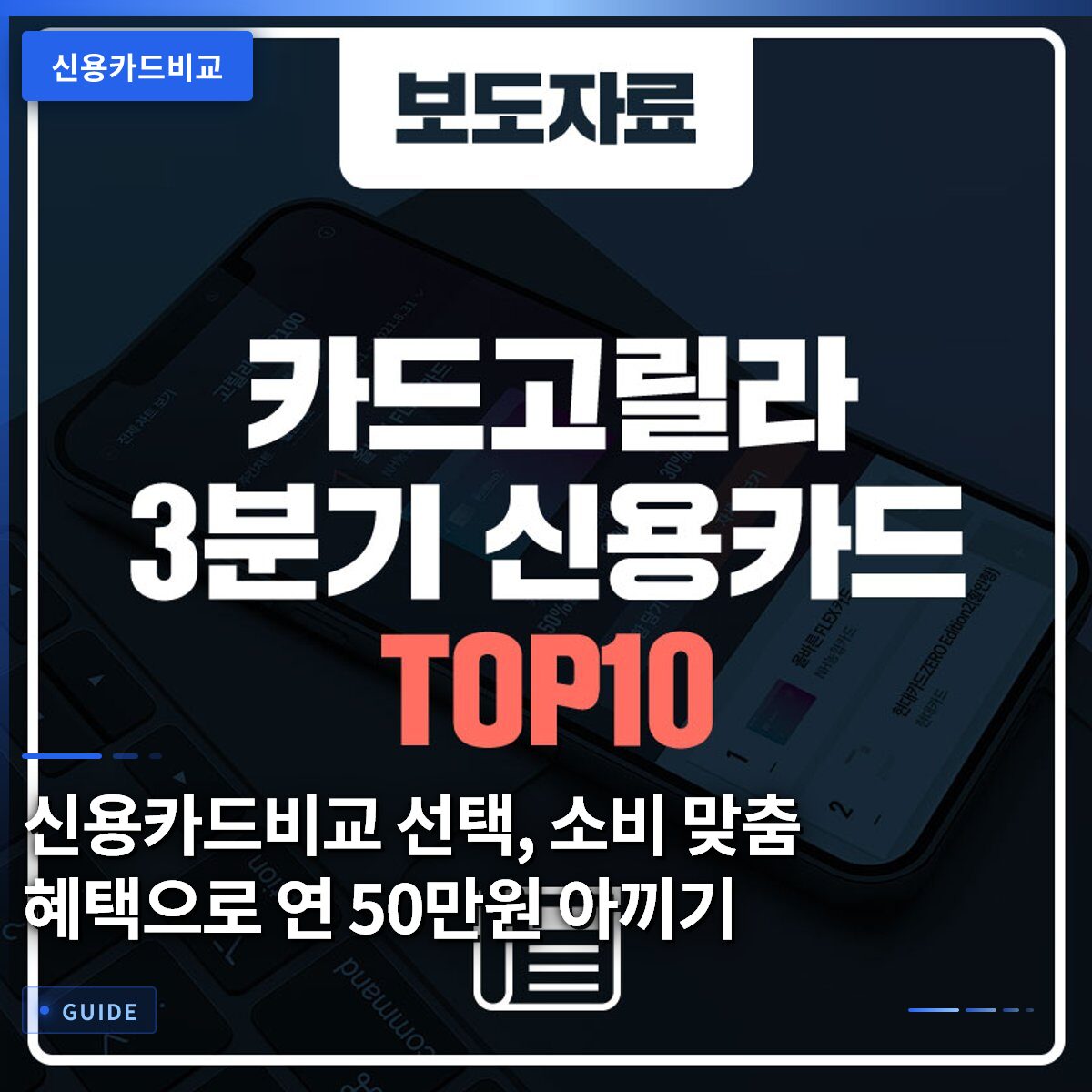 신용카드비교 선택, 소비 맞춤 혜택으로 연 50만원 아끼기