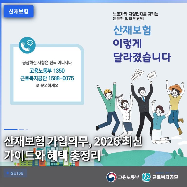 산재보험 가입의무, 2026 최신 가이드와 혜택 총정리