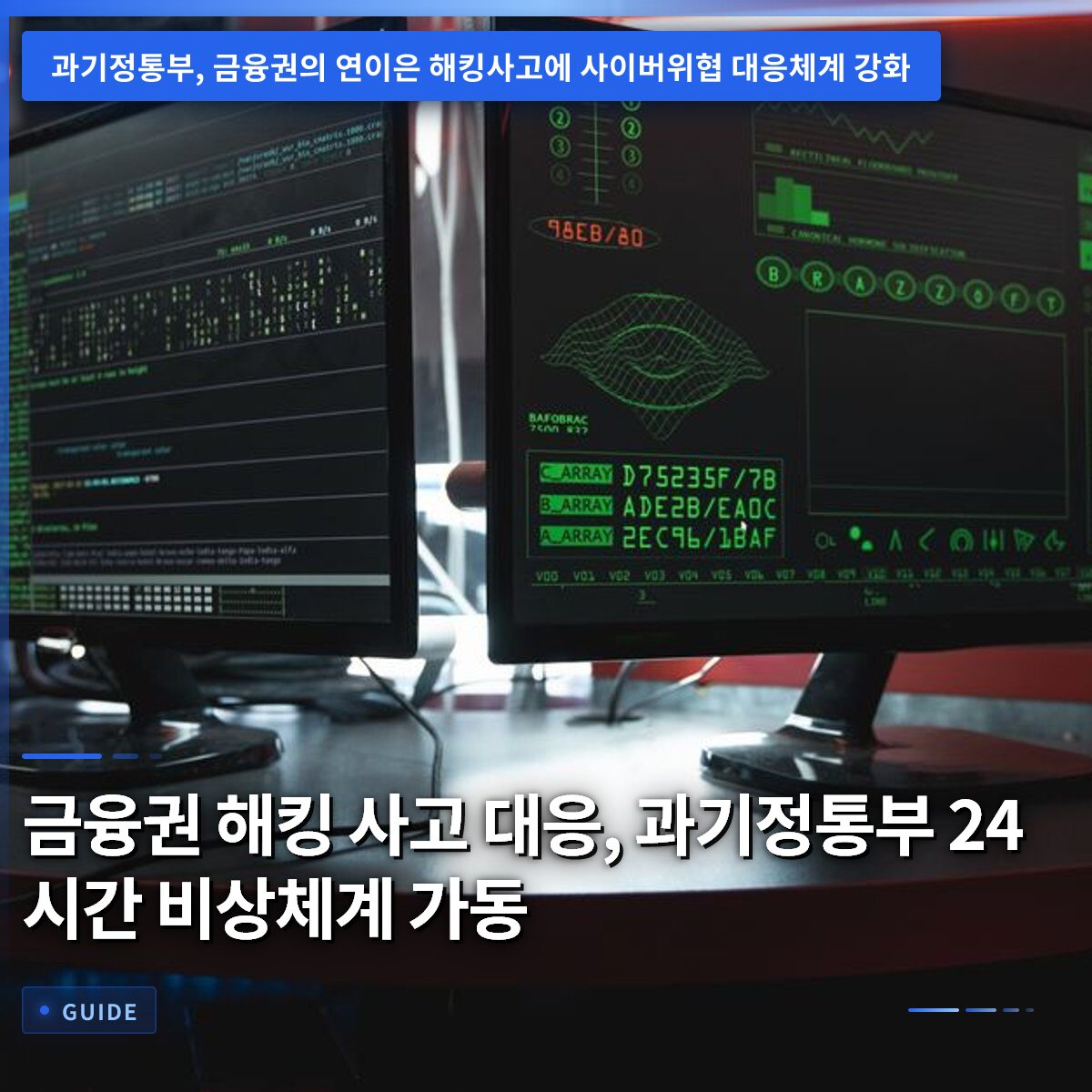 금융권 해킹 사고 대응, 과기정통부 24시간 비상체계 가동