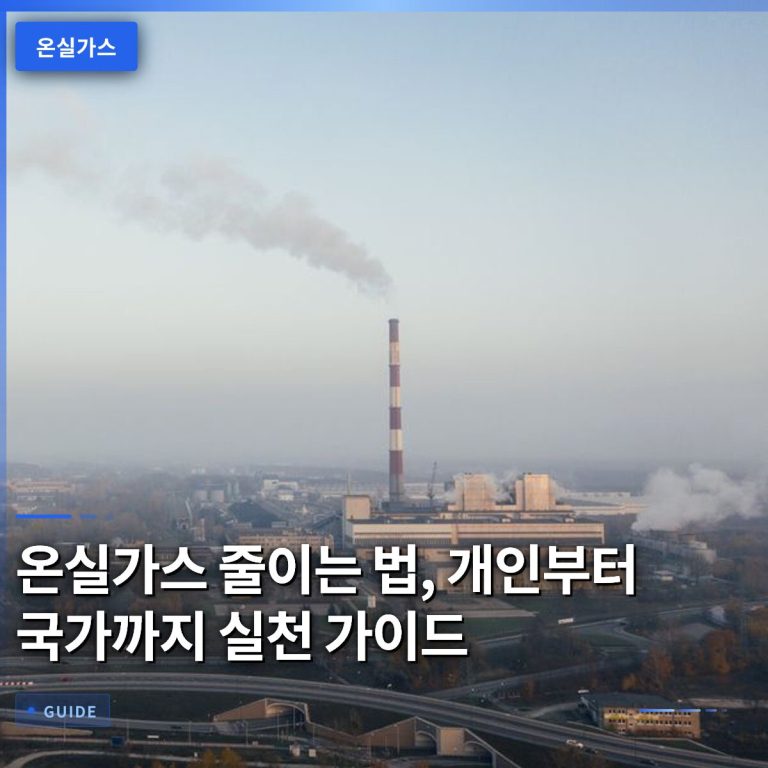 온실가스 줄이는 법, 개인부터 국가까지 실천 가이드