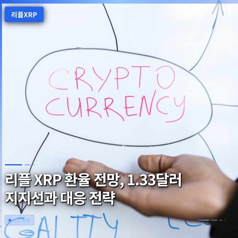 리플 XRP 환율 전망, 1.33달러 지지선과 대응 전략
