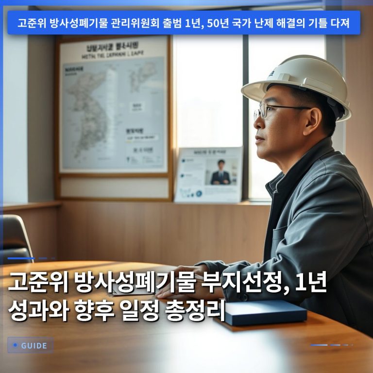 고준위 방사성폐기물 부지선정, 1년 성과와 향후 일정 총정리