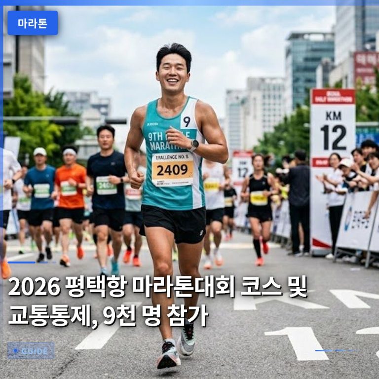2026 평택항 마라톤대회 코스 및 교통통제, 9천 명 참가