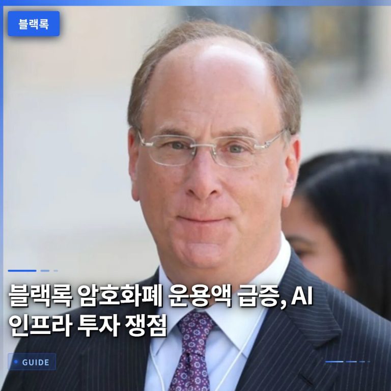 블랙록 암호화폐 운용액 급증, AI 인프라 투자 쟁점