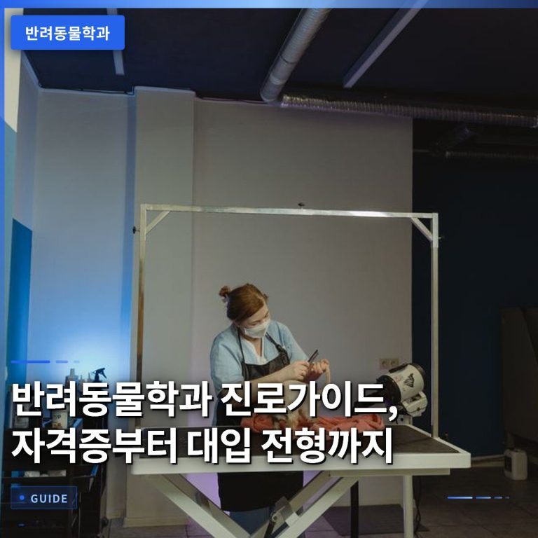 반려동물학과 진로가이드, 자격증부터 대입 전형까지