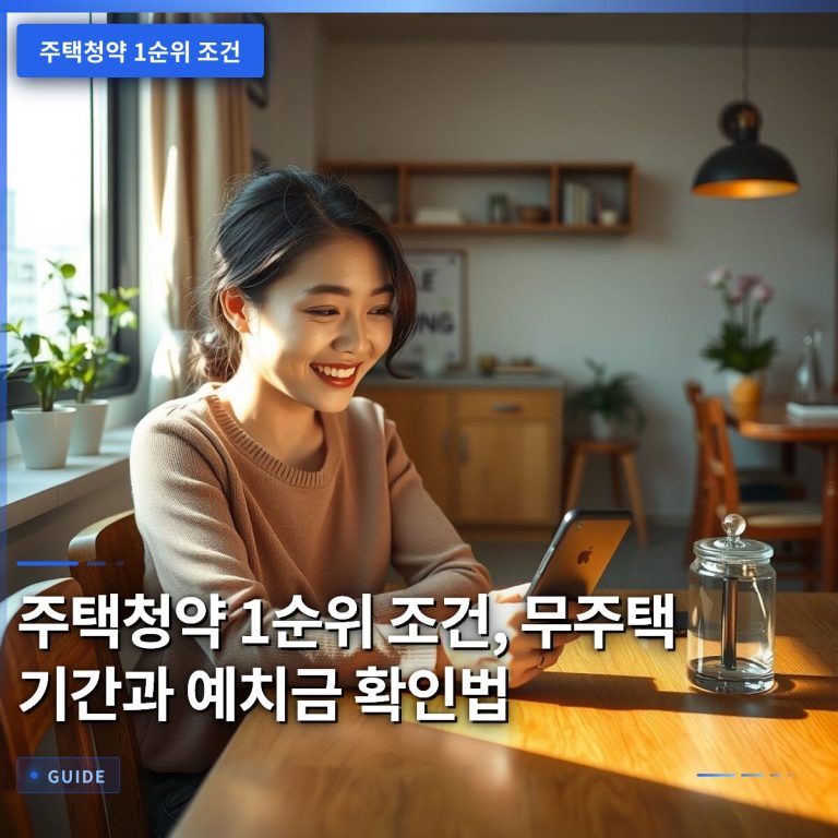 주택청약 1순위 조건, 무주택 기간과 예치금 확인법