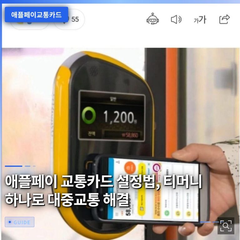 애플페이 교통카드 설정법, 티머니 하나로 대중교통 해결