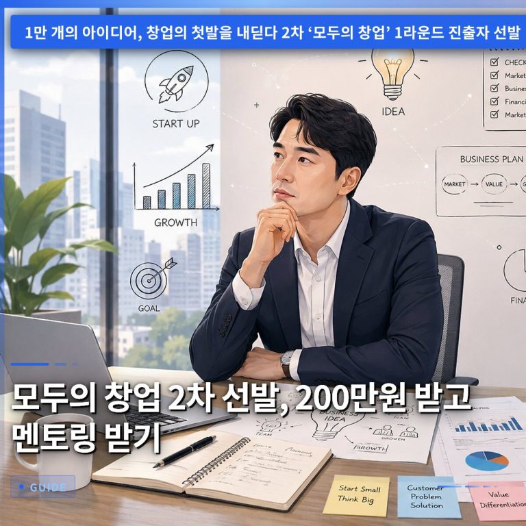 모두의 창업 2차 선발, 200만원 받고 멘토링 받기