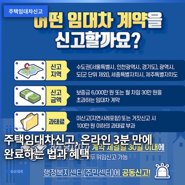 주택임대차신고, 온라인 3분 만에 완료하는 법과 혜택
