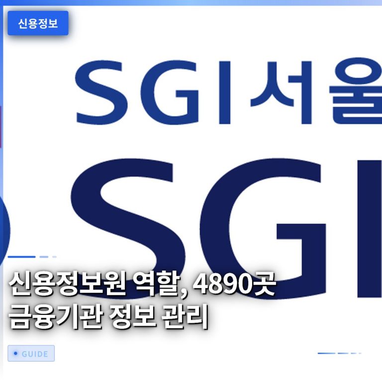 신용정보원 역할, 4890곳 금융기관 정보 관리