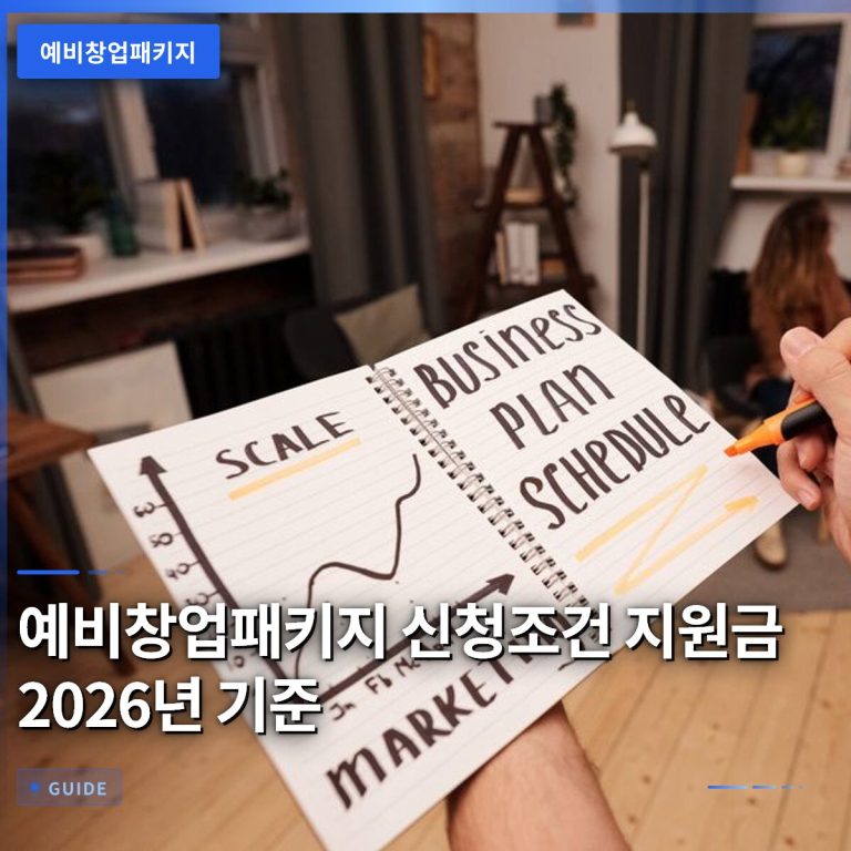 예비창업패키지 신청조건 지원금 2026년 기준