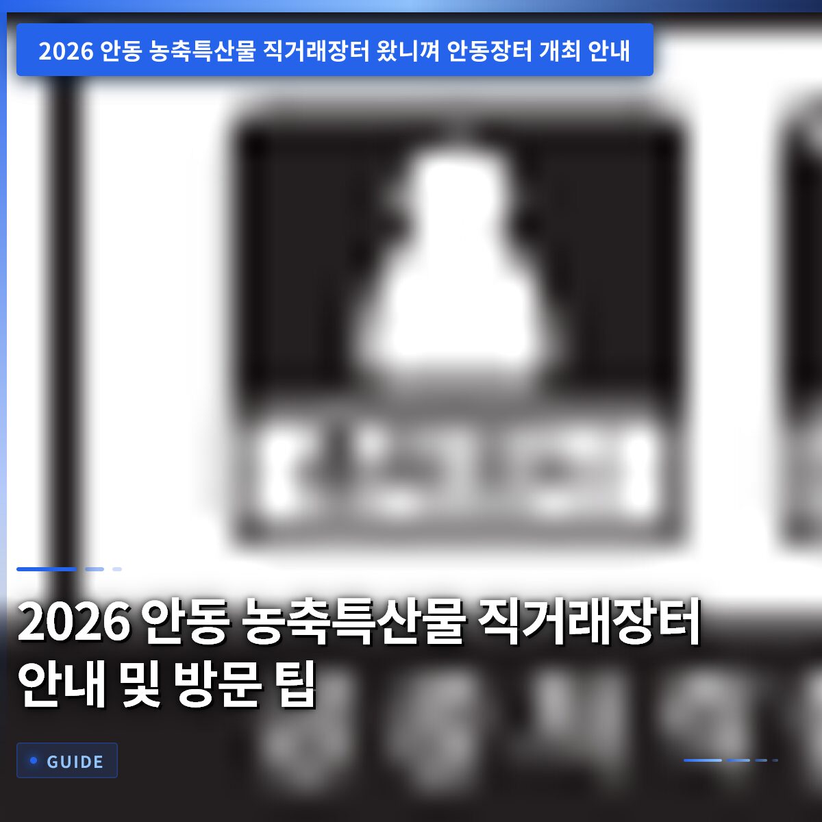 2026 안동 농축특산물 직거래장터 안내 및 방문 팁
