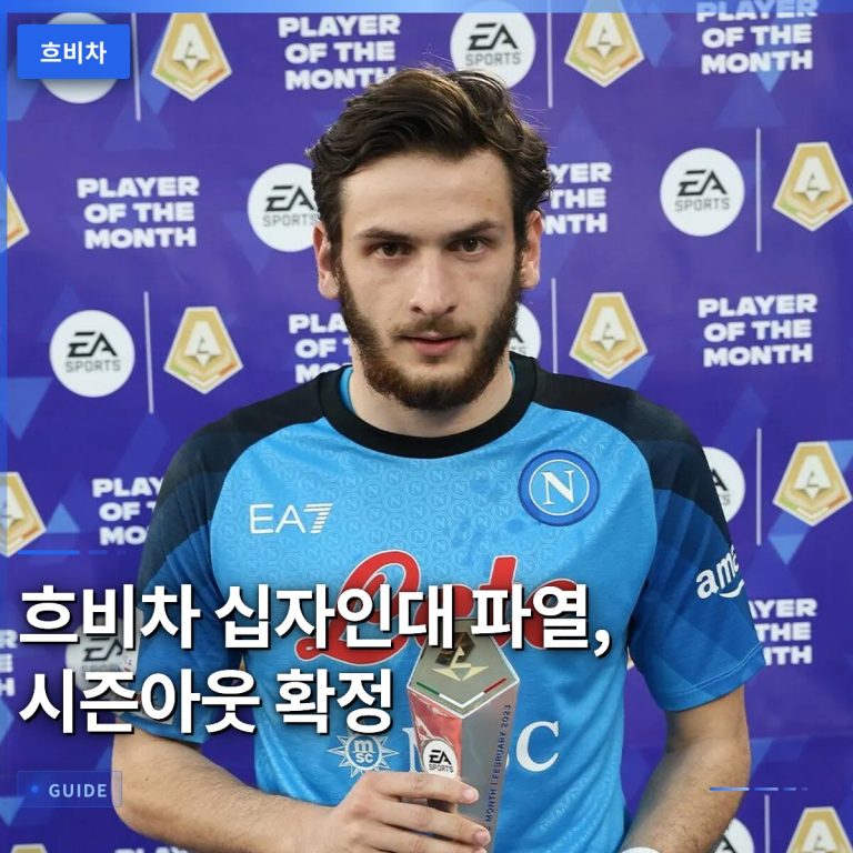 흐비차 십자인대 파열, 시즌아웃 확정