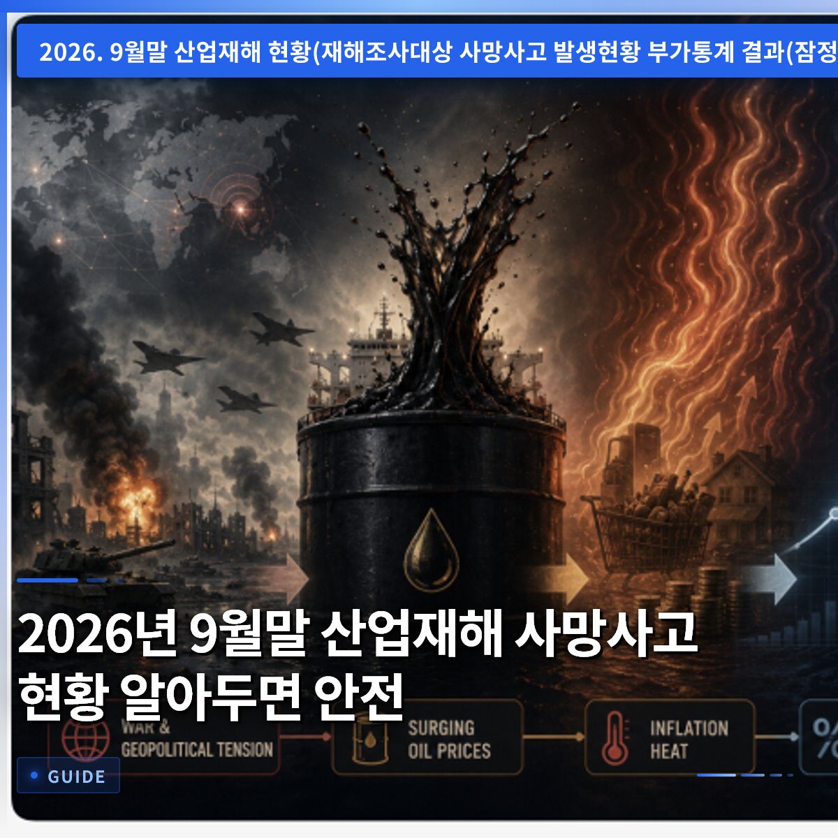 2026년 9월말 산업재해 사망사고 현황 알아두면 안전