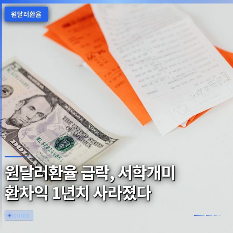 원달러환율 급락, 서학개미 환차익 1년치 사라졌다