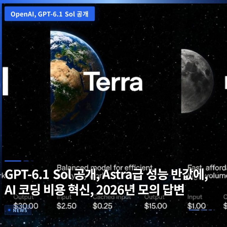 GPT-6.1 Sol 공개, Astra급 성능 반값에, AI 코딩 비용 혁신, 2026년 모의 답변