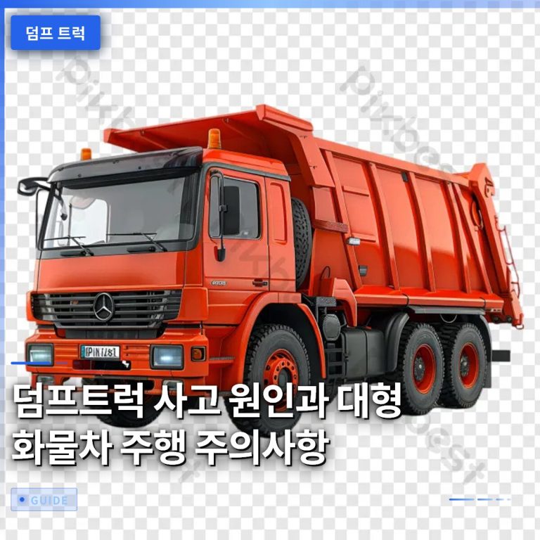덤프트럭 사고 원인과 대형 화물차 주행 주의사항